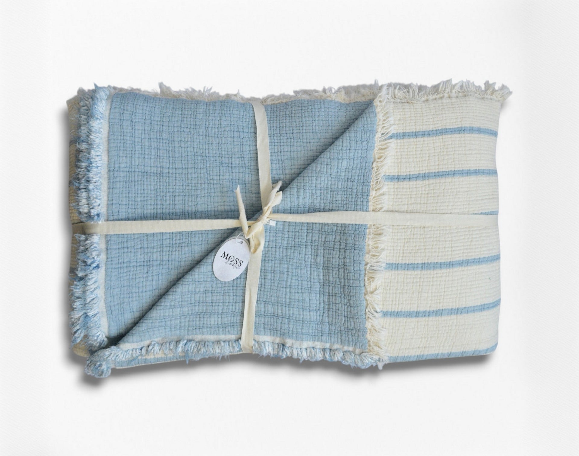 Муслінове покривало Moss Exclusive Muslin 230 х 250 см. Mavi