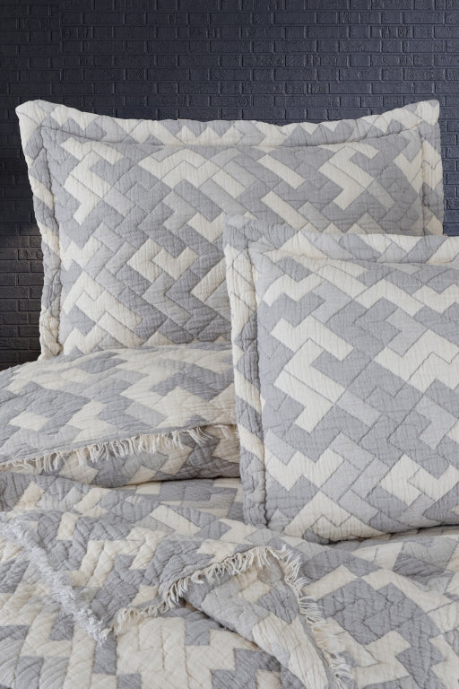 Муслінове покривало з наволочками First Choice Blooming 240 х 260 см. Rodya Grey