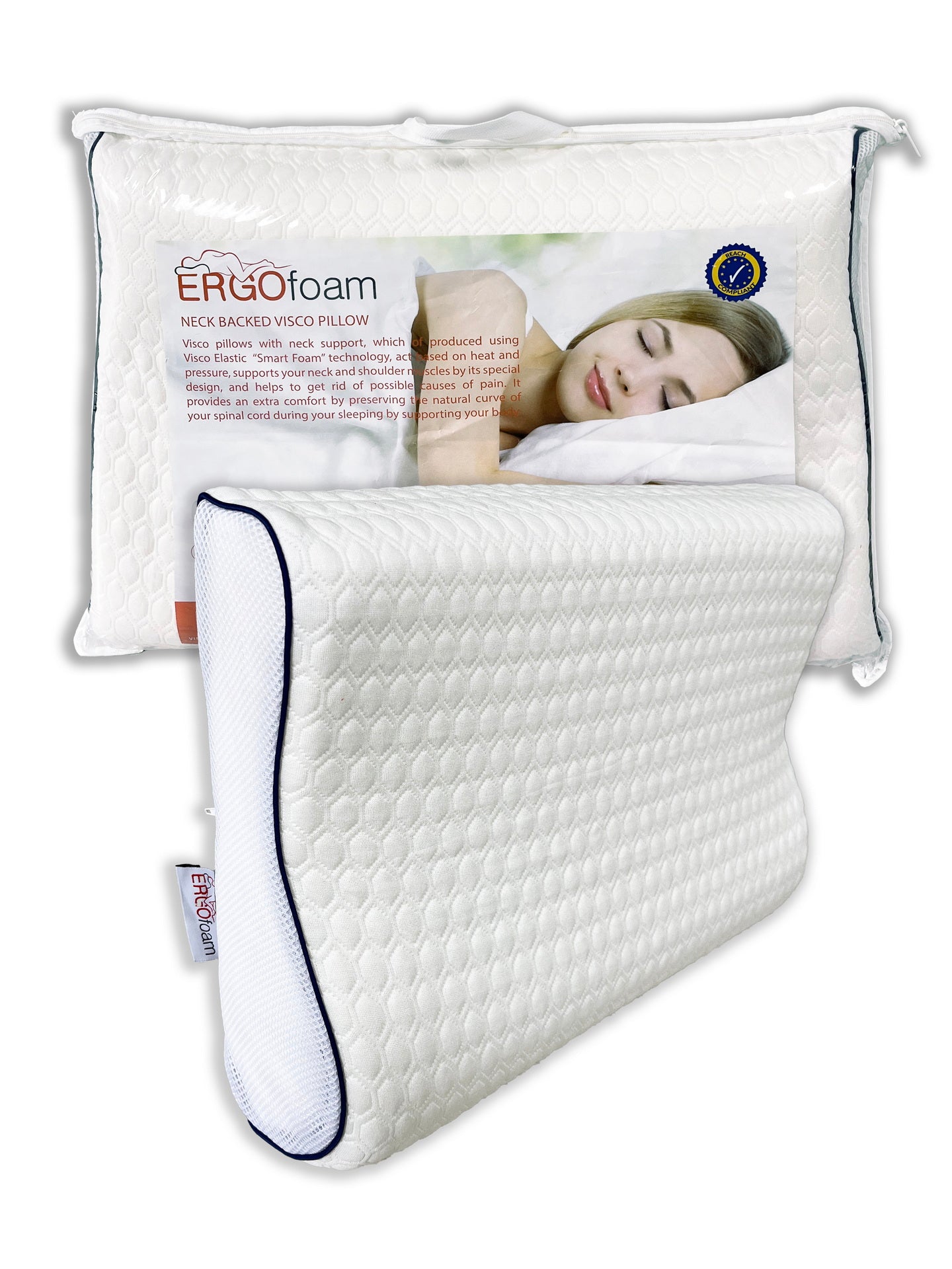Подушка ортопедична Ergo Foam Visco Eos Neck Backed