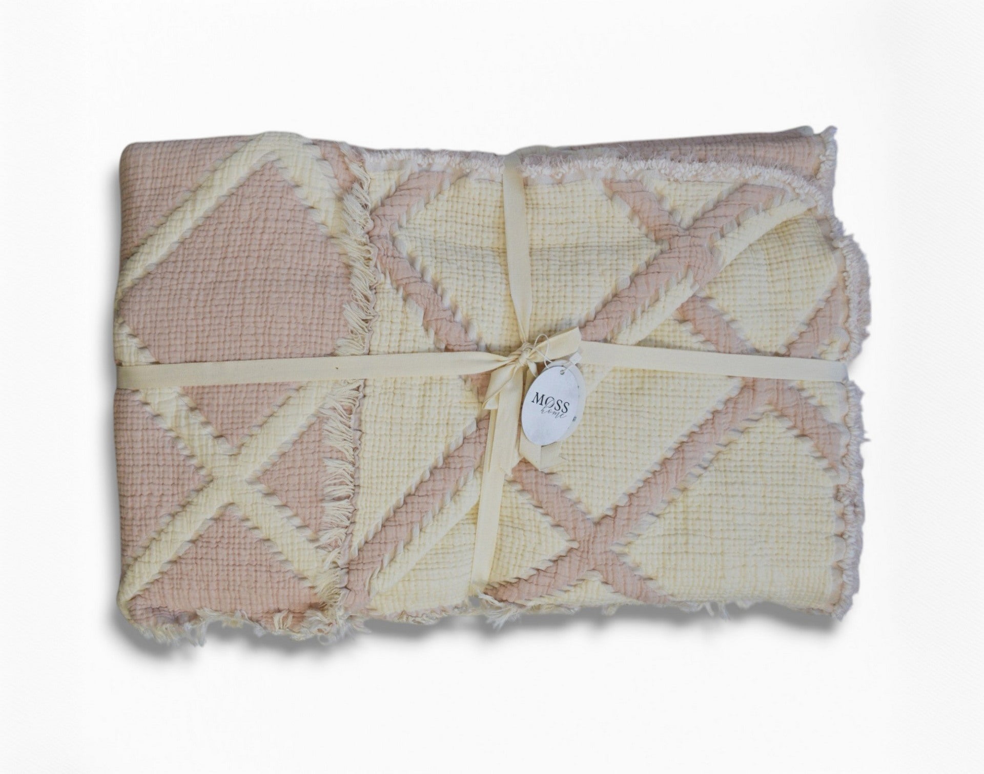 Муслінове покривало Moss Ivory Muslin 230 х 250 см. Pudra
