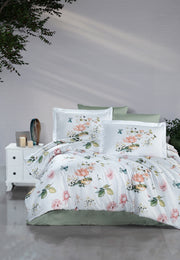 Постільна білизна First Choice Cotton Satin 160 х 220 см сімейна Alice Green