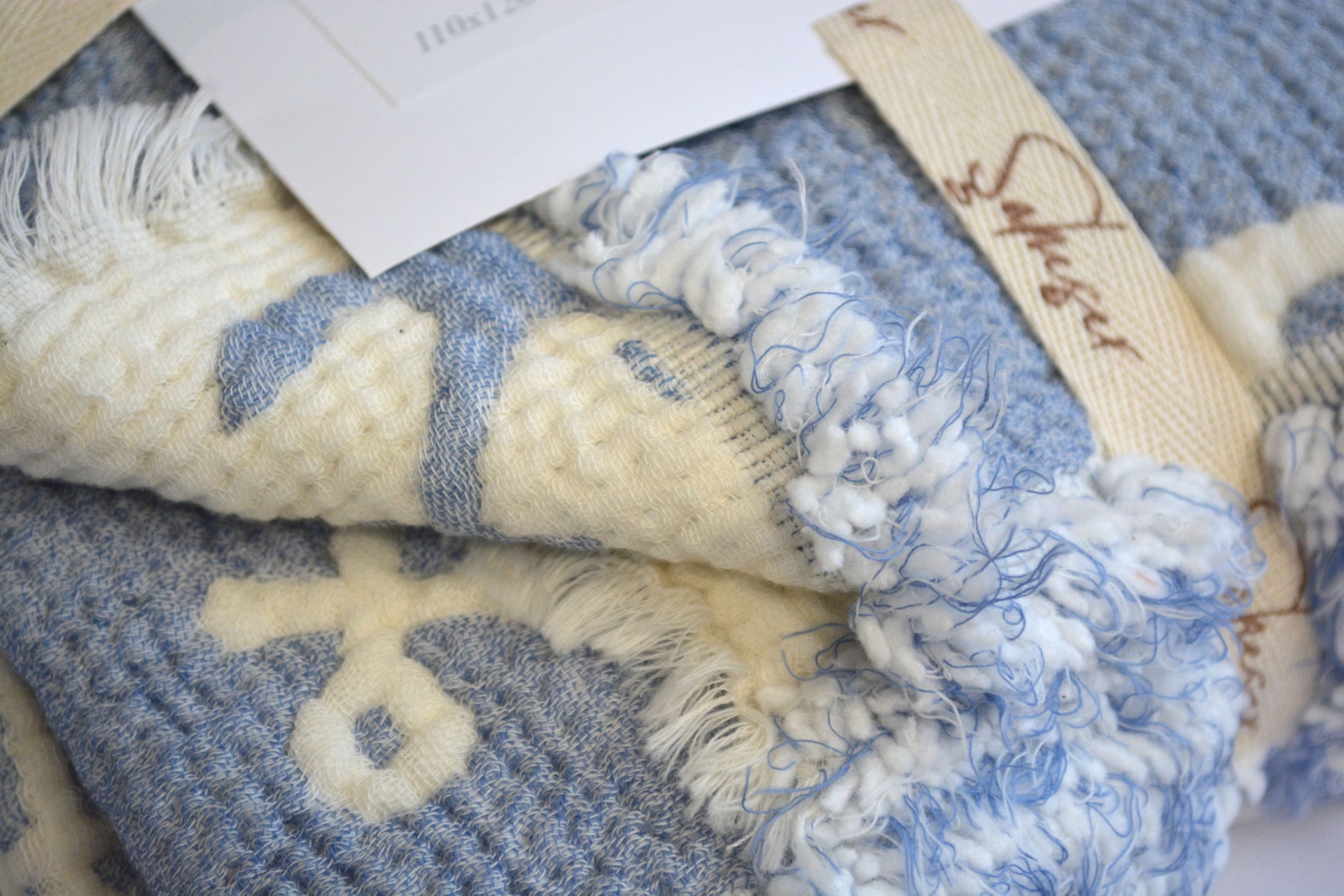 Муслінове покривало Saheser Baby 110 х 120 см. Anchor Mavi
