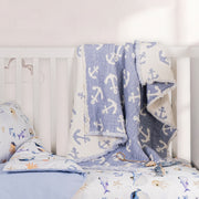 Муслінове покривало Saheser Baby 110 х 120 см. Anchor Mavi