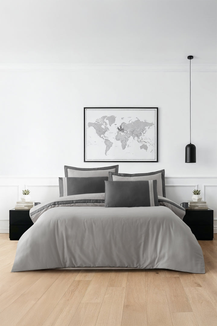 Постільна білизна La Romano Mona Premium Satin 300TC 200×220см Alara Ash