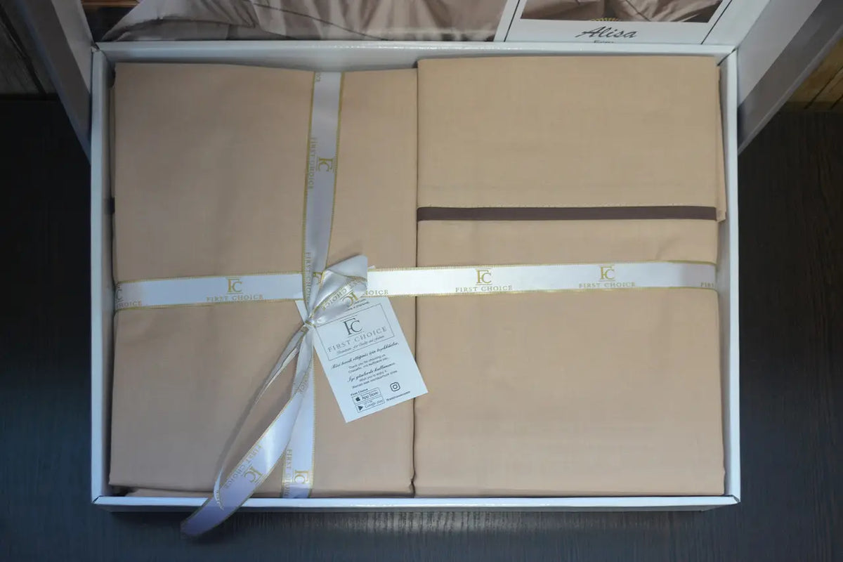 Постільна білизна First Choice Ranforce Deluxe 200 х 220 см Alisa Ekru