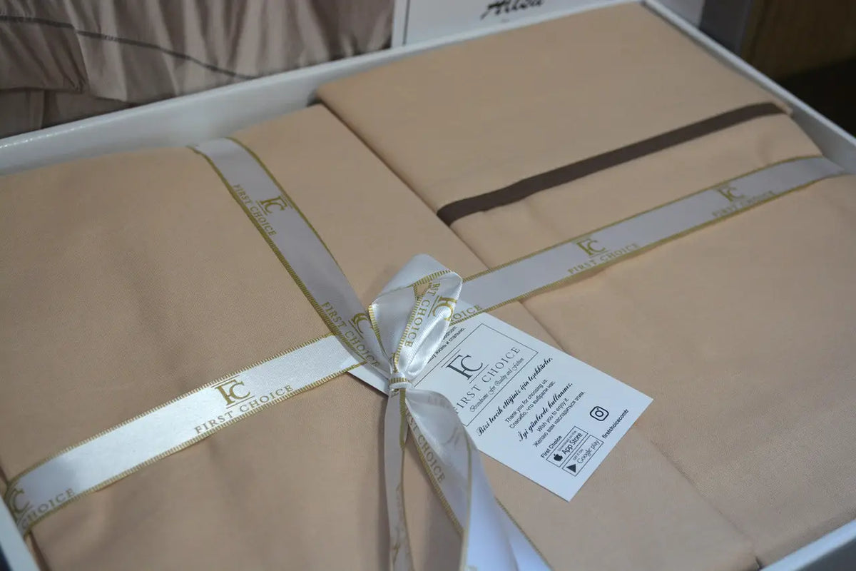 Постільна білизна First Choice Ranforce Deluxe 200 х 220 см Alisa Ekru