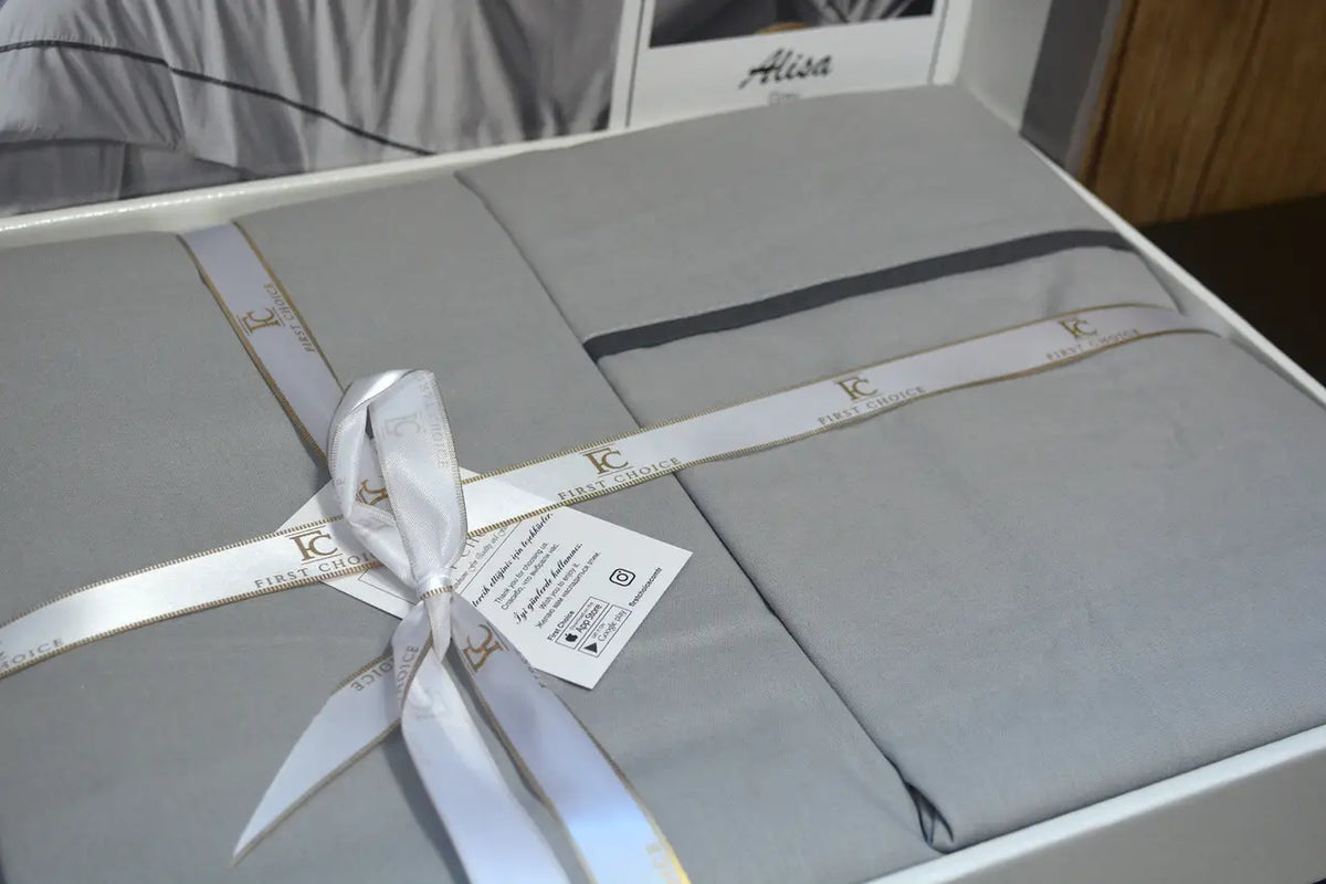 Постільна білизна First Choice Ranforce Deluxe 200 х 220 см Alisa Grey
