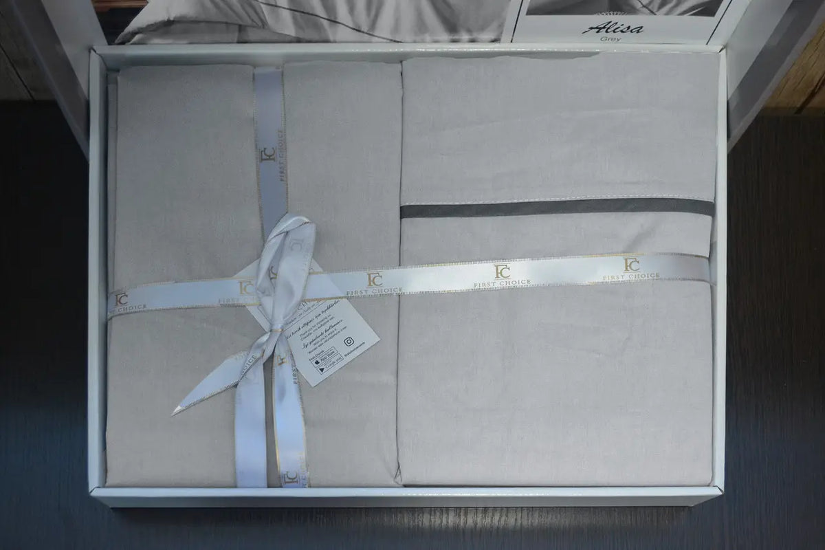 Постільна білизна First Choice Ranforce Deluxe 200 х 220 см Alisa Grey