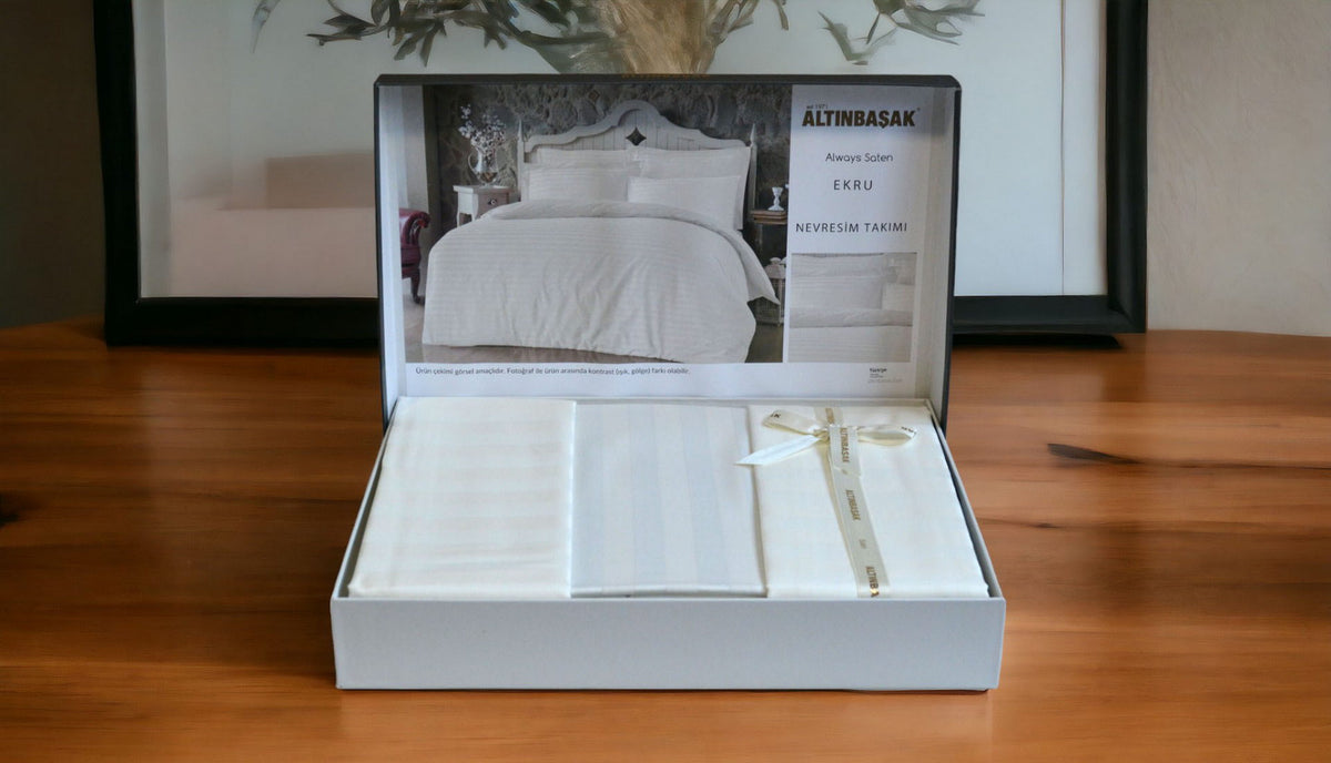 Постільна білизна Altinbasak Satin 160 х 220 см Always Ekru