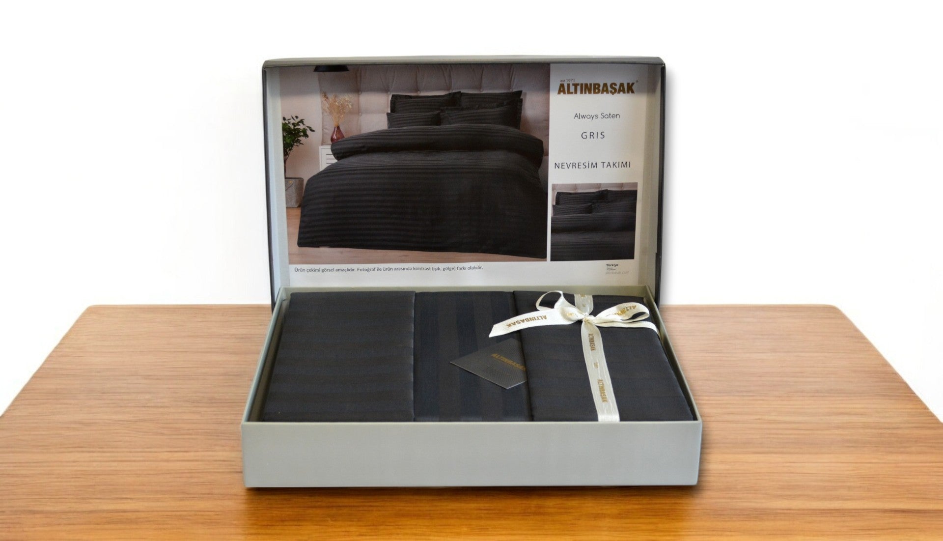 Постільна білизна Altinbasak Satin 160 х 220 см Always Gris