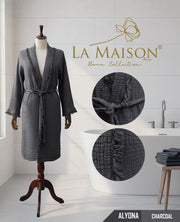 Жіночий мусліновий халат La Maison Alyona Charcoal