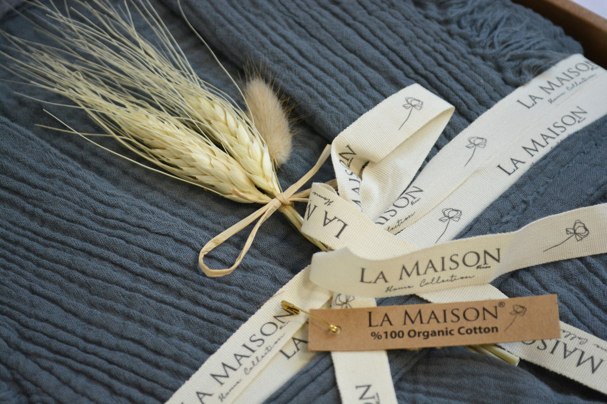 Жіночий мусліновий халат La Maison Alyona Charcoal