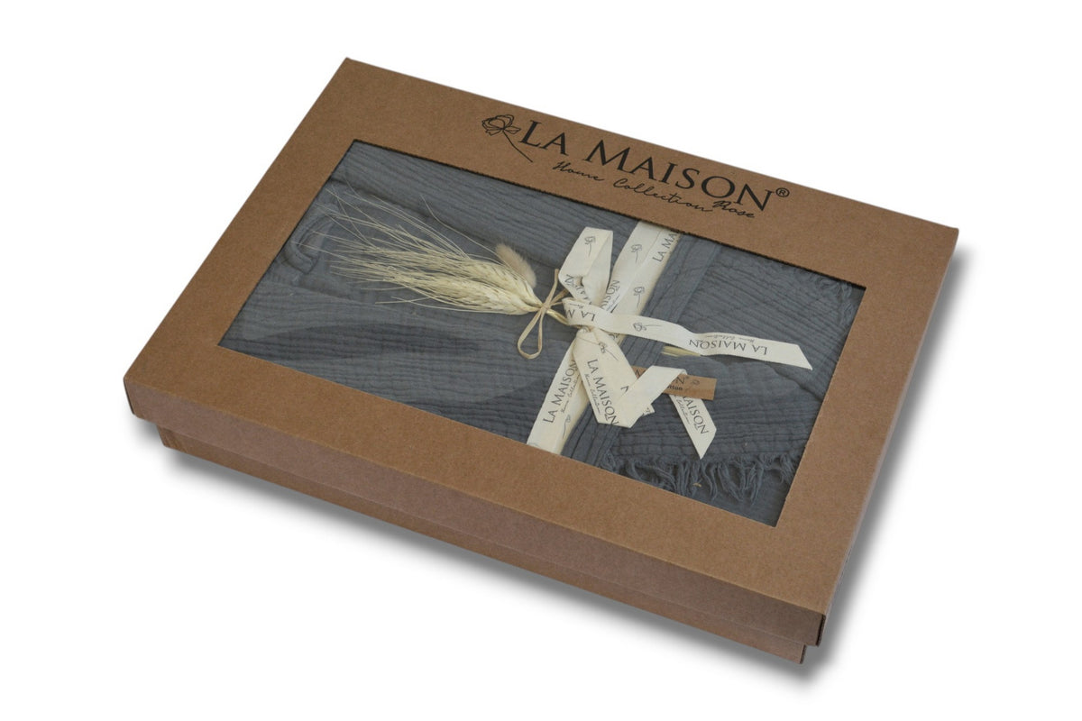 Жіночий мусліновий халат La Maison Alyona Charcoal