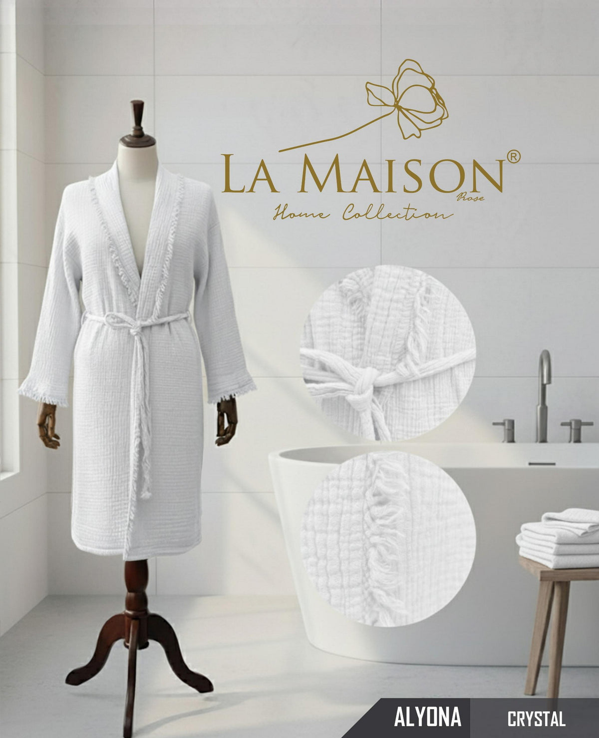 Жіночий мусліновий халат La Maison Alyona Crystal