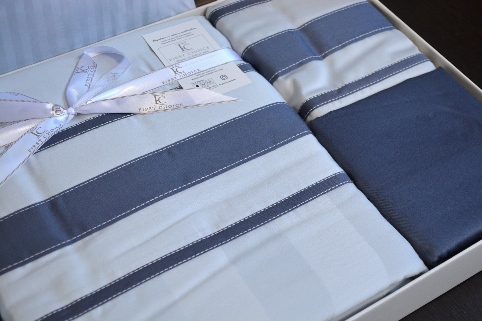 Комплект постільної білизни First Choice Deluxe Satin 160х220 Artwel Silver