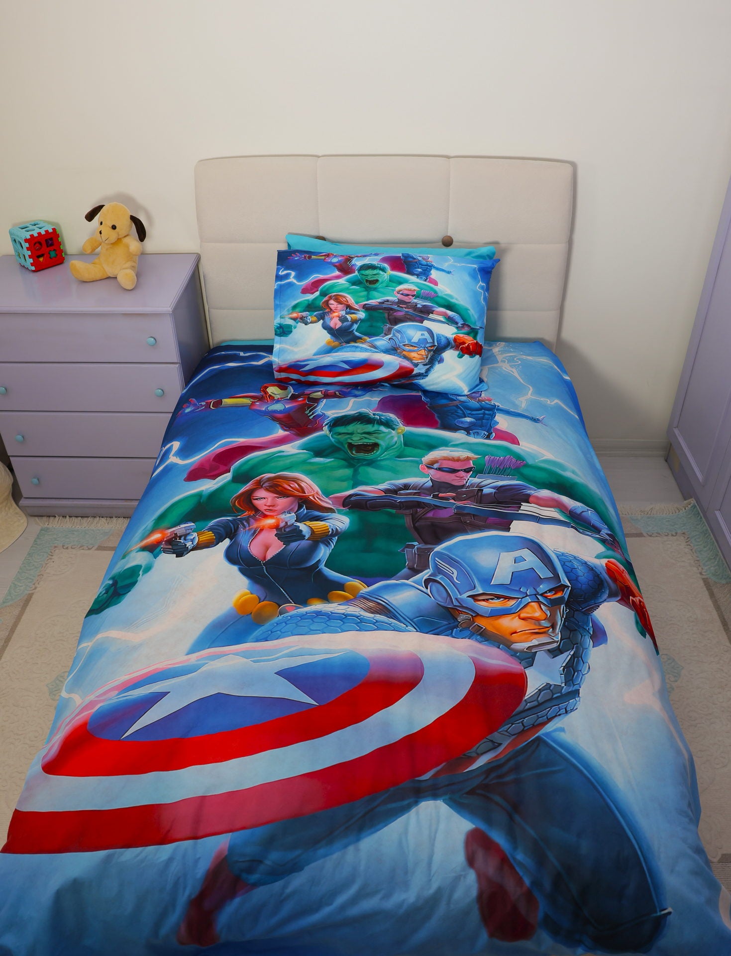 Дитяча постільна білизна Kayra Ranforse 160x220 Avengers Heroes