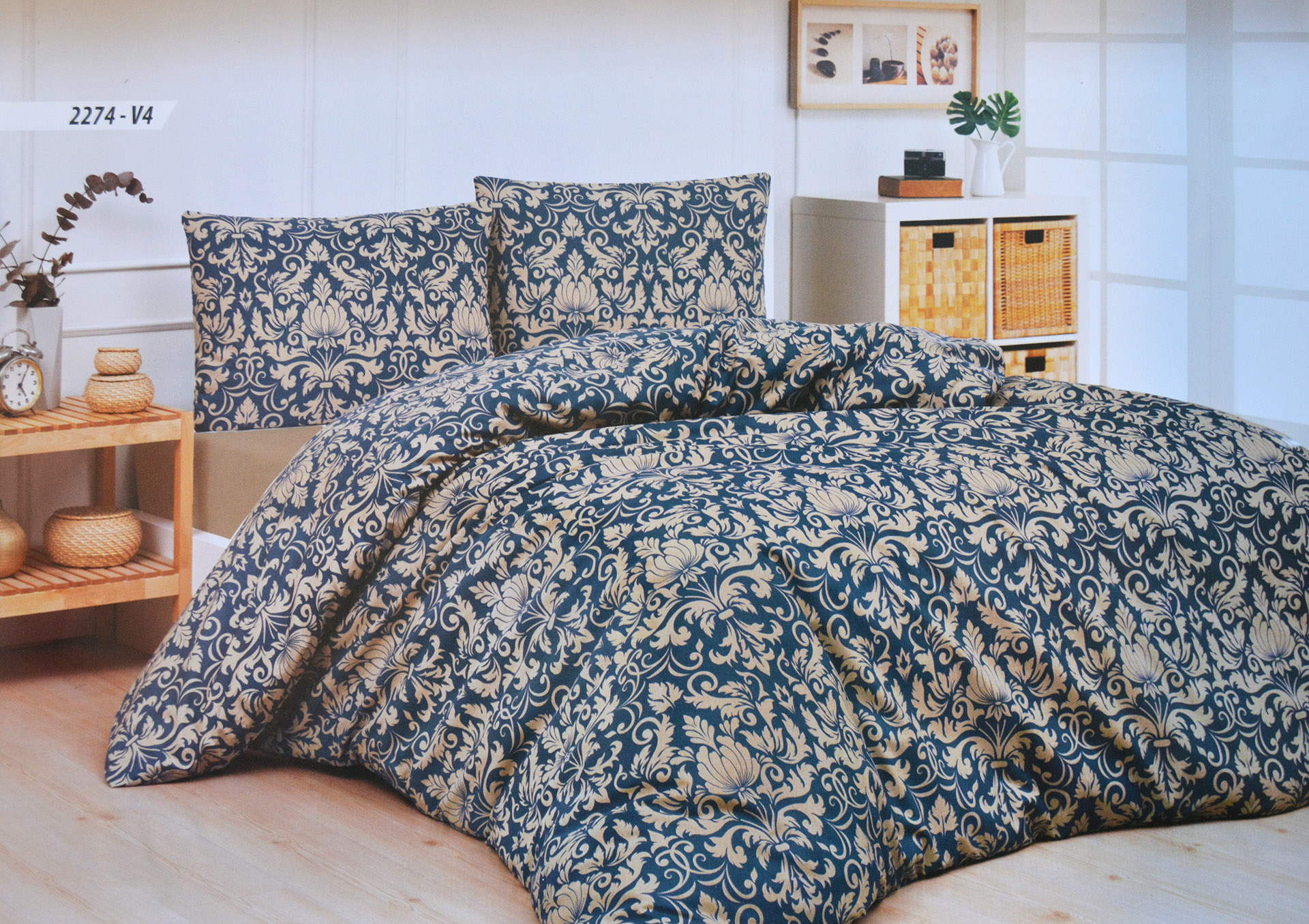Комплект постільної білизни Bella Home Ranforse 200x220 см Venzel Kahve v4