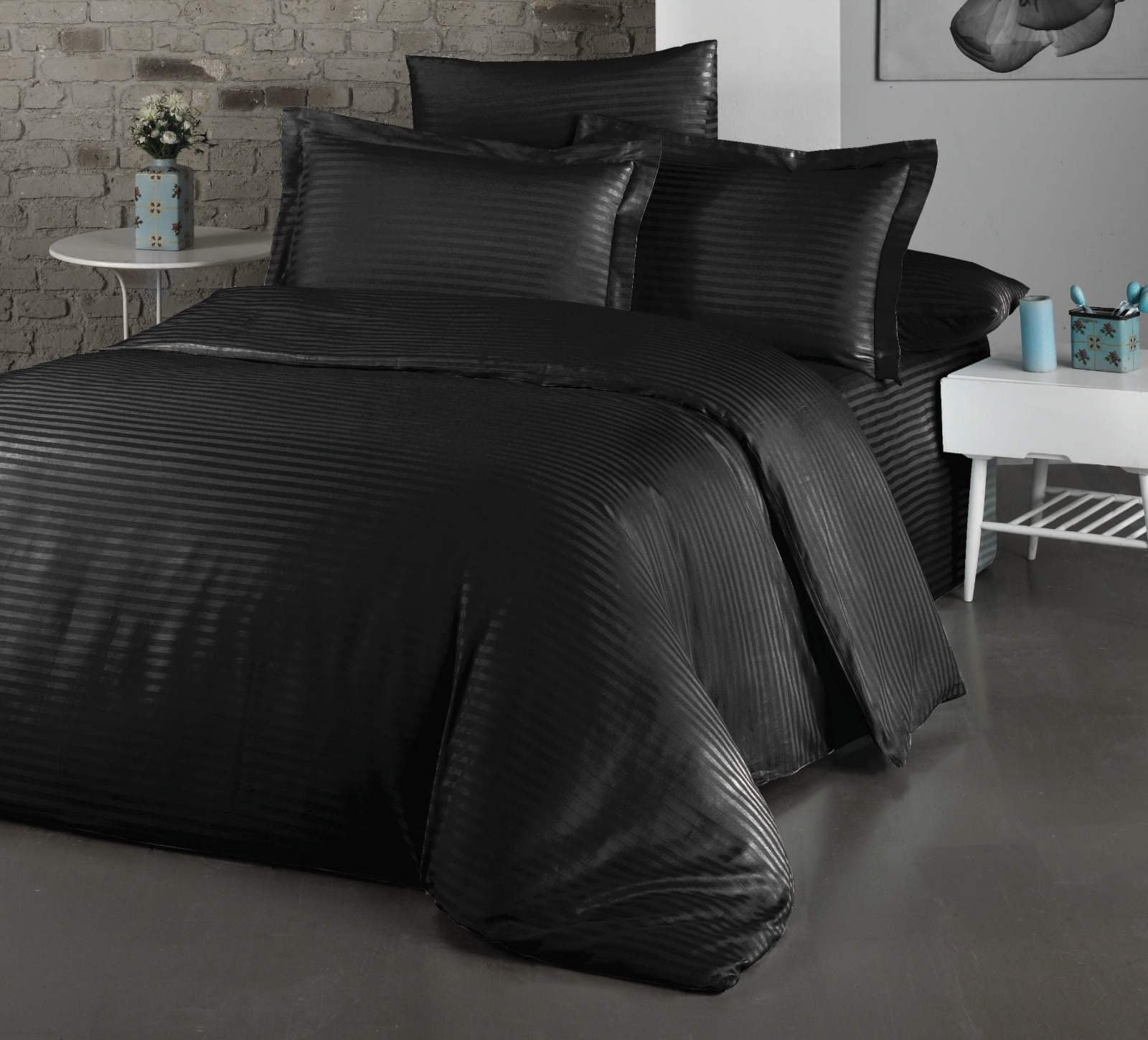 Постільна білизна Bella Home Elite Satin 200х220 Siyah