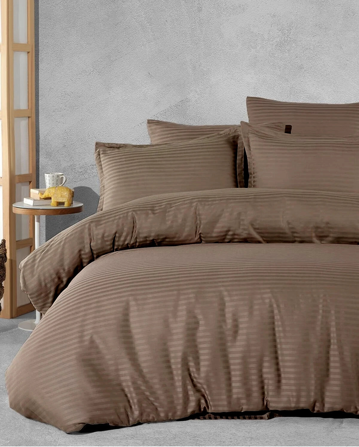 Постільна білизна Bella Home Elite Satin 200х220 Kahve