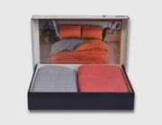 Комплект постільної білизни Bella Home Ranforse 200x220 см Kirmizi-Gri