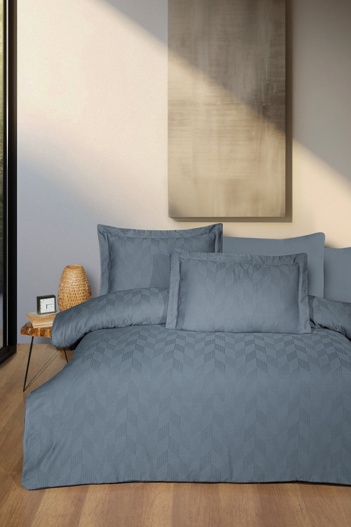 Постільна білизна First Choice Jacquard Satin 200 х 220 см Boris Dark Grey