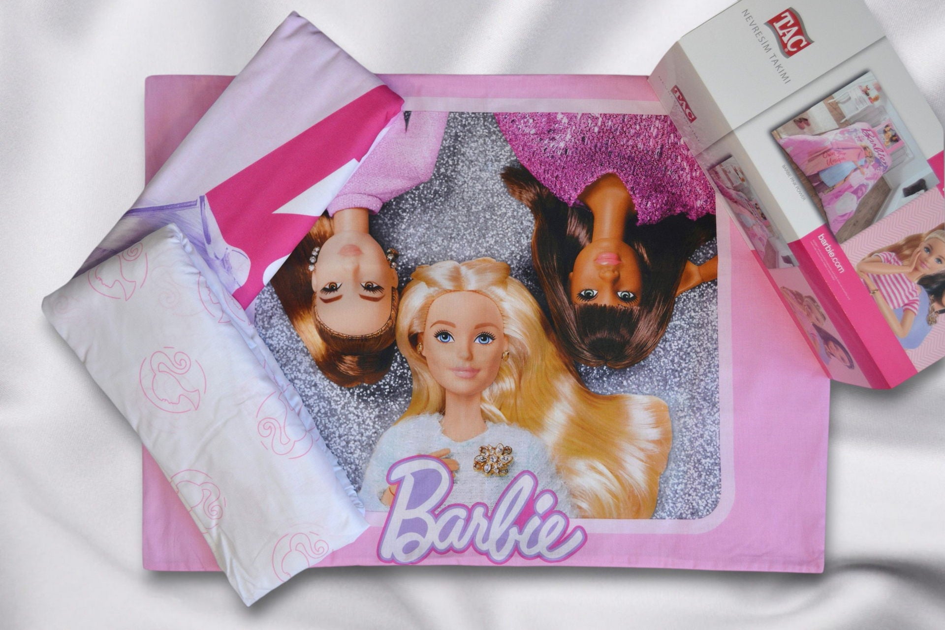 Постільна білизна TAC Disney 160×220 см Barbie Pink Power