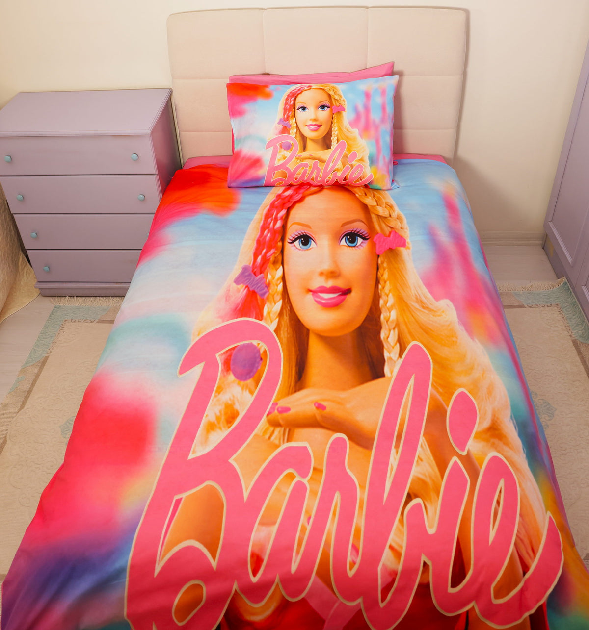 Дитяча постільна білизна Kayra Ranforse 160x220 Barbie Cute