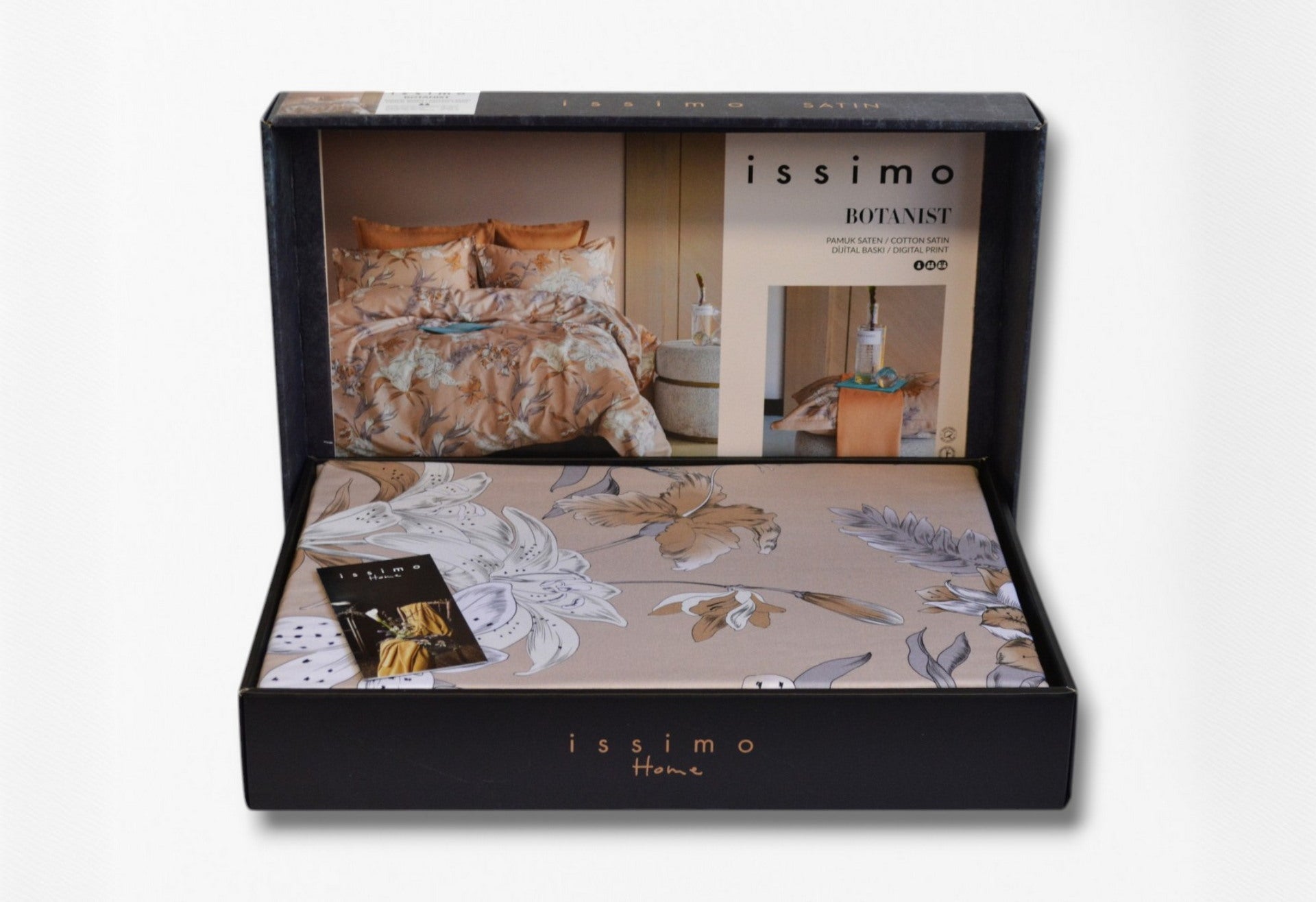 Комплект постільної білизни Issimo Digital Satin 200х220 см Botanist
