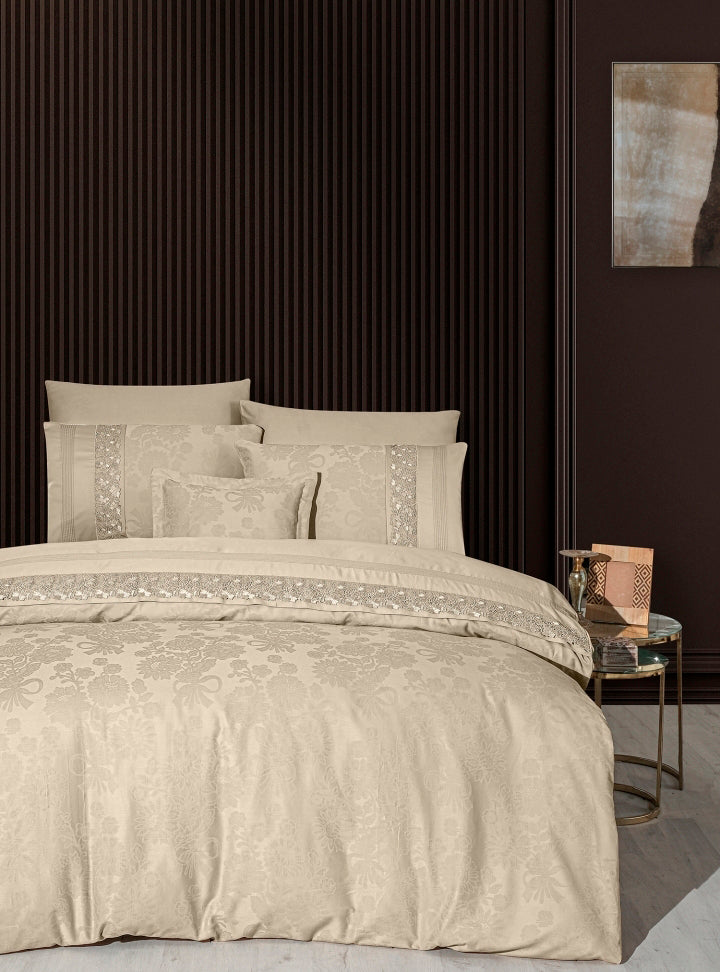 Постільна білизна First Choice V.I.P Satin Moonlight 200 х 220 см Buhara Cappucino
