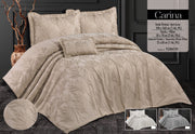 Покривало з бахромою Kayra 240х260 см. Carina Cappuccino