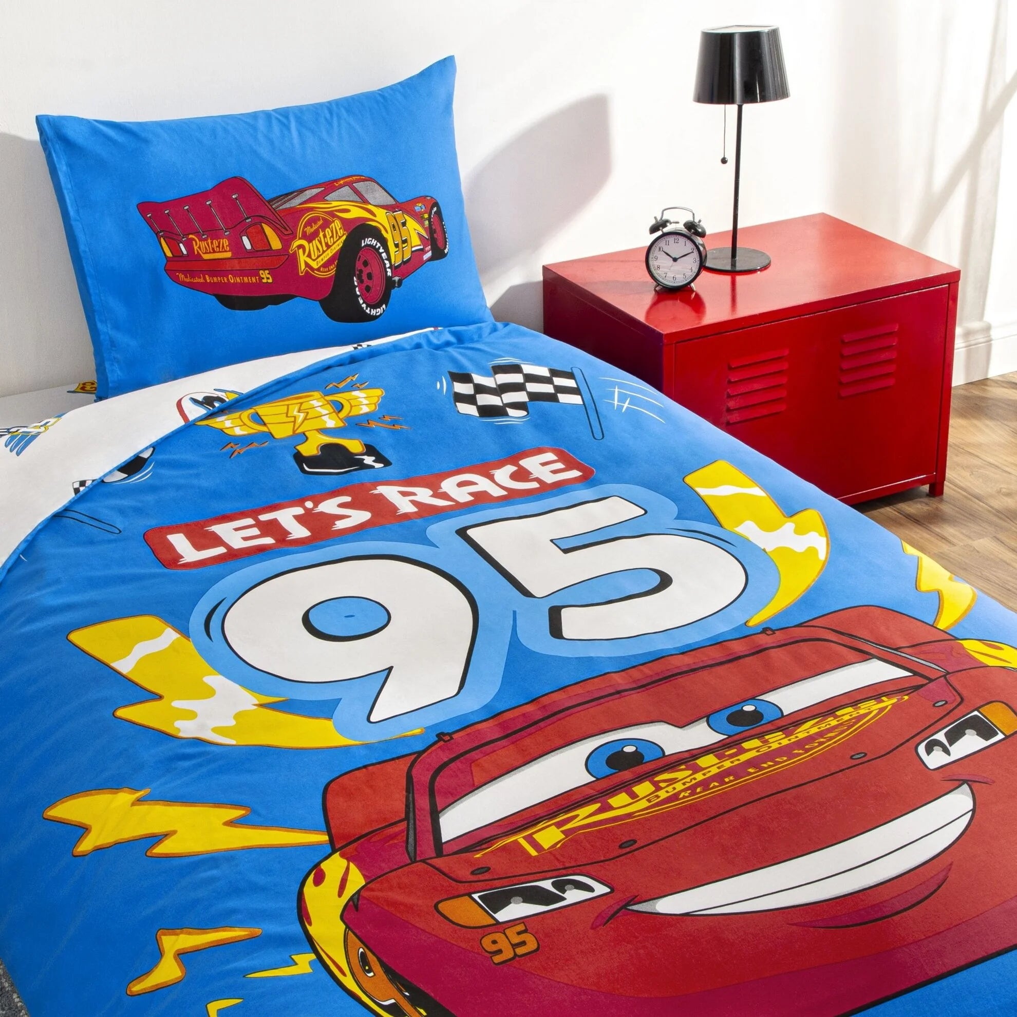 Постільна білизна TAC Disney 160×220 см Cars Let's Race