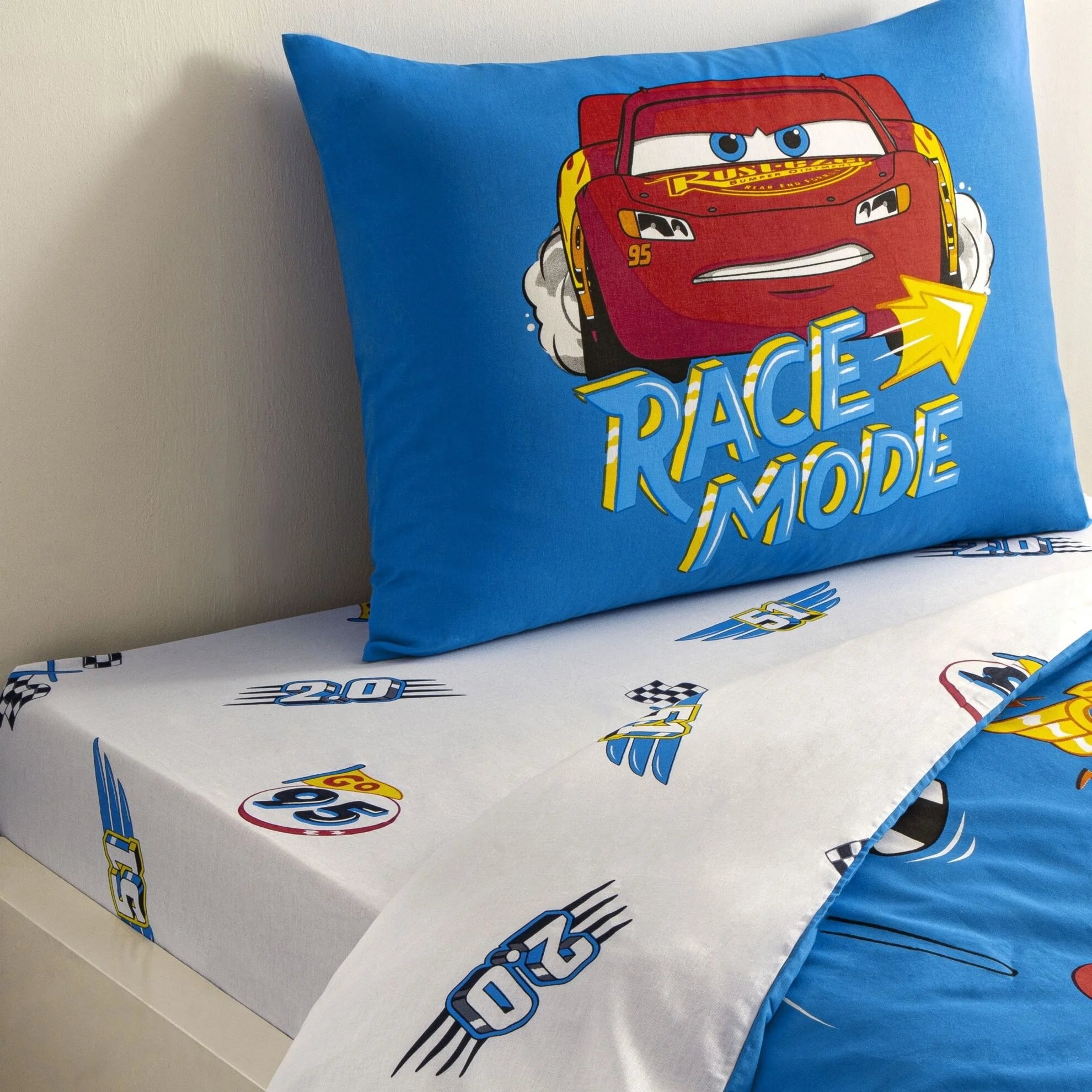 Постільна білизна TAC Disney 160×220 см Cars Let's Race