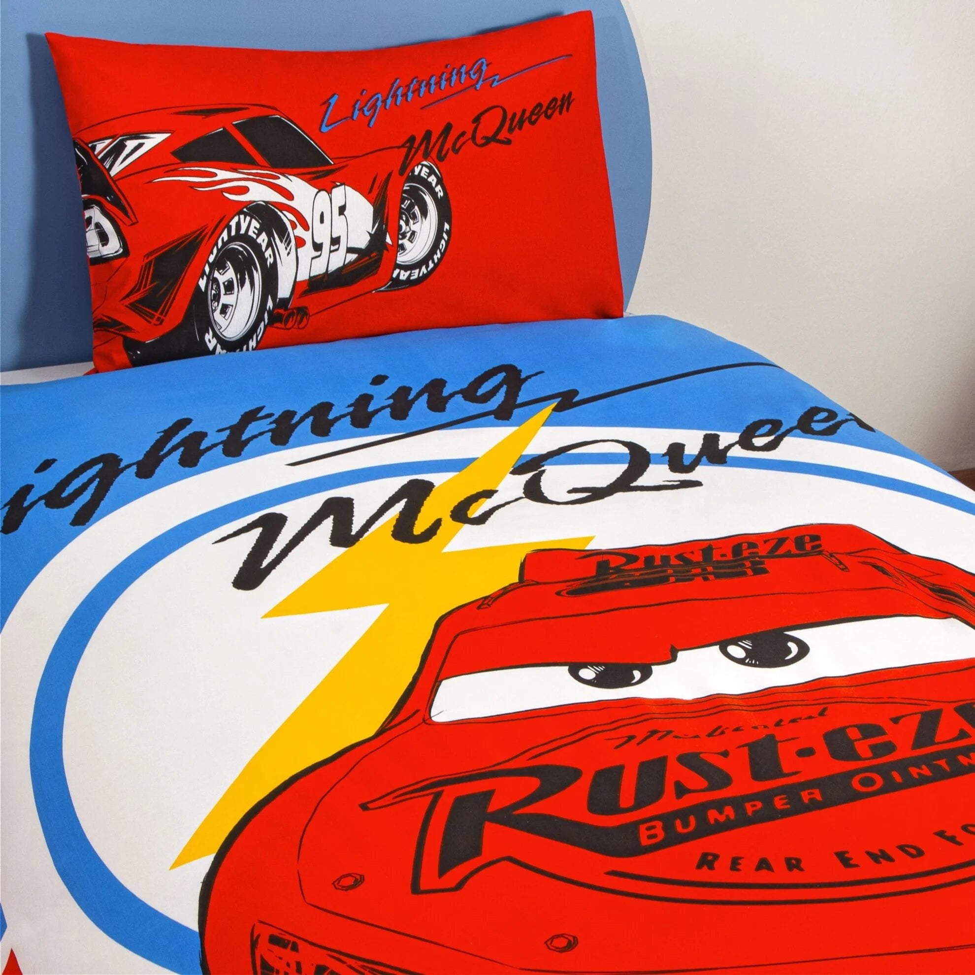 Постільна білизна TAC Disney 160×220 см Cars Mcqueen