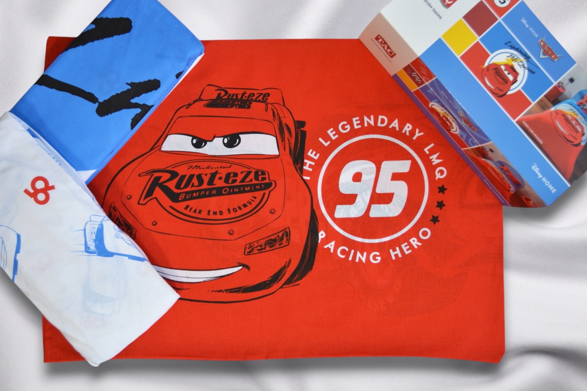 Постільна білизна TAC Disney 160×220 см Cars Mcqueen