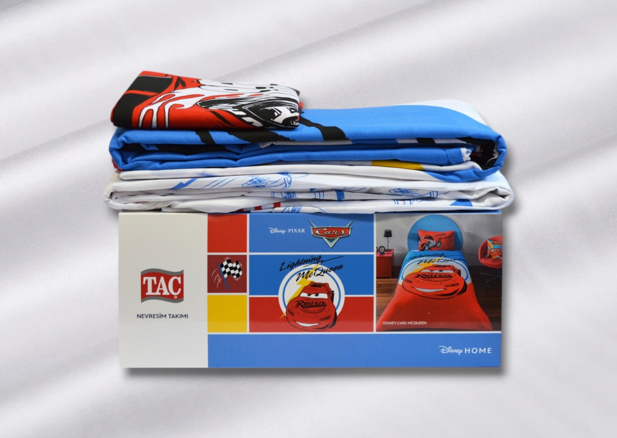 Постільна білизна TAC Disney 160×220 см Cars Mcqueen