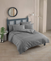 Постільна білизна Turkiz Ranforce Prima 200 х 220 см Carven Grey