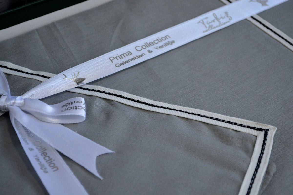 Постільна білизна Turkiz Ranforce Prima 200 х 220 см Carven Grey