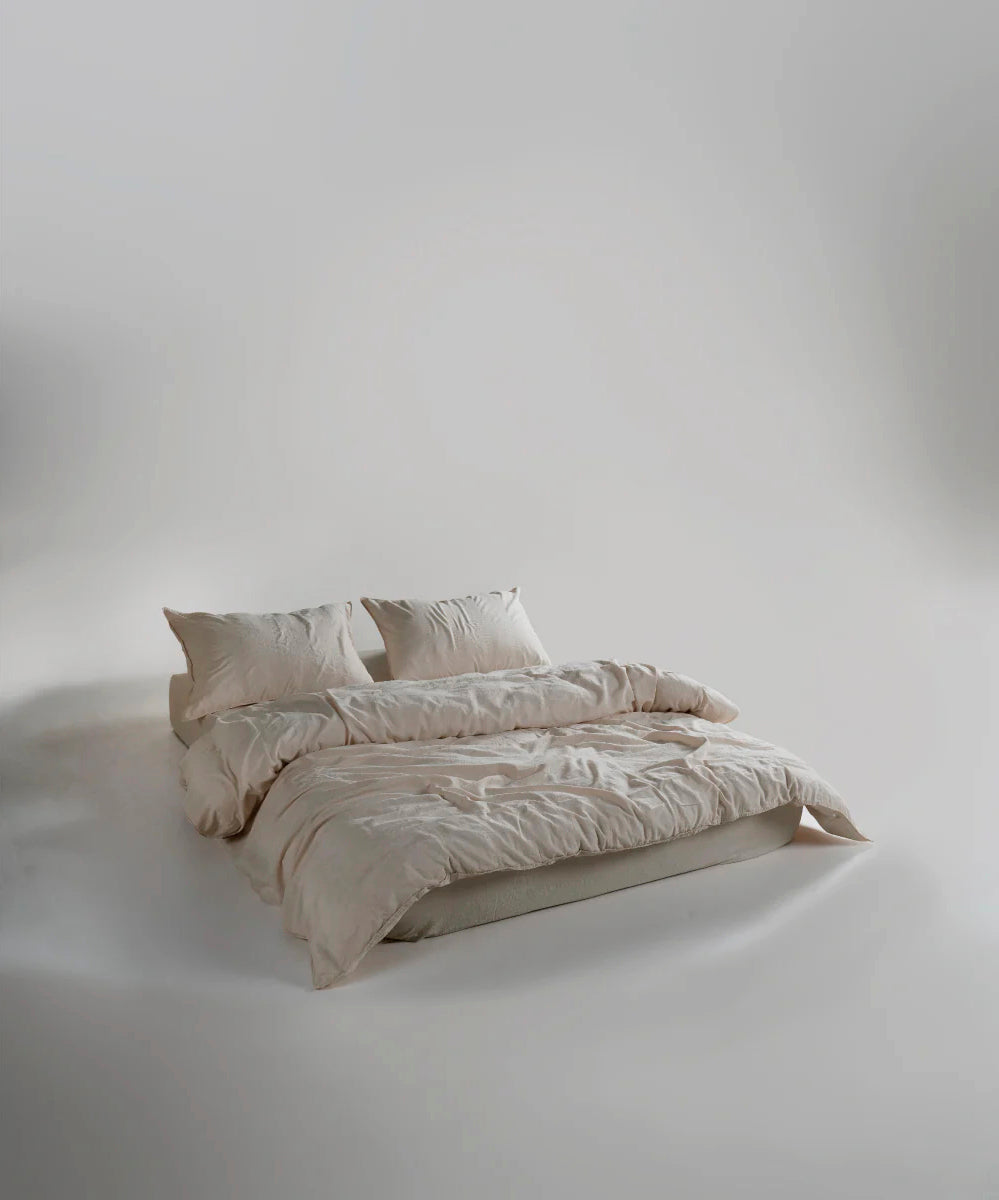 Постільна білизна Limasso Stonewashed Cassandra 200 х 220 см (2 наволочки) Cream