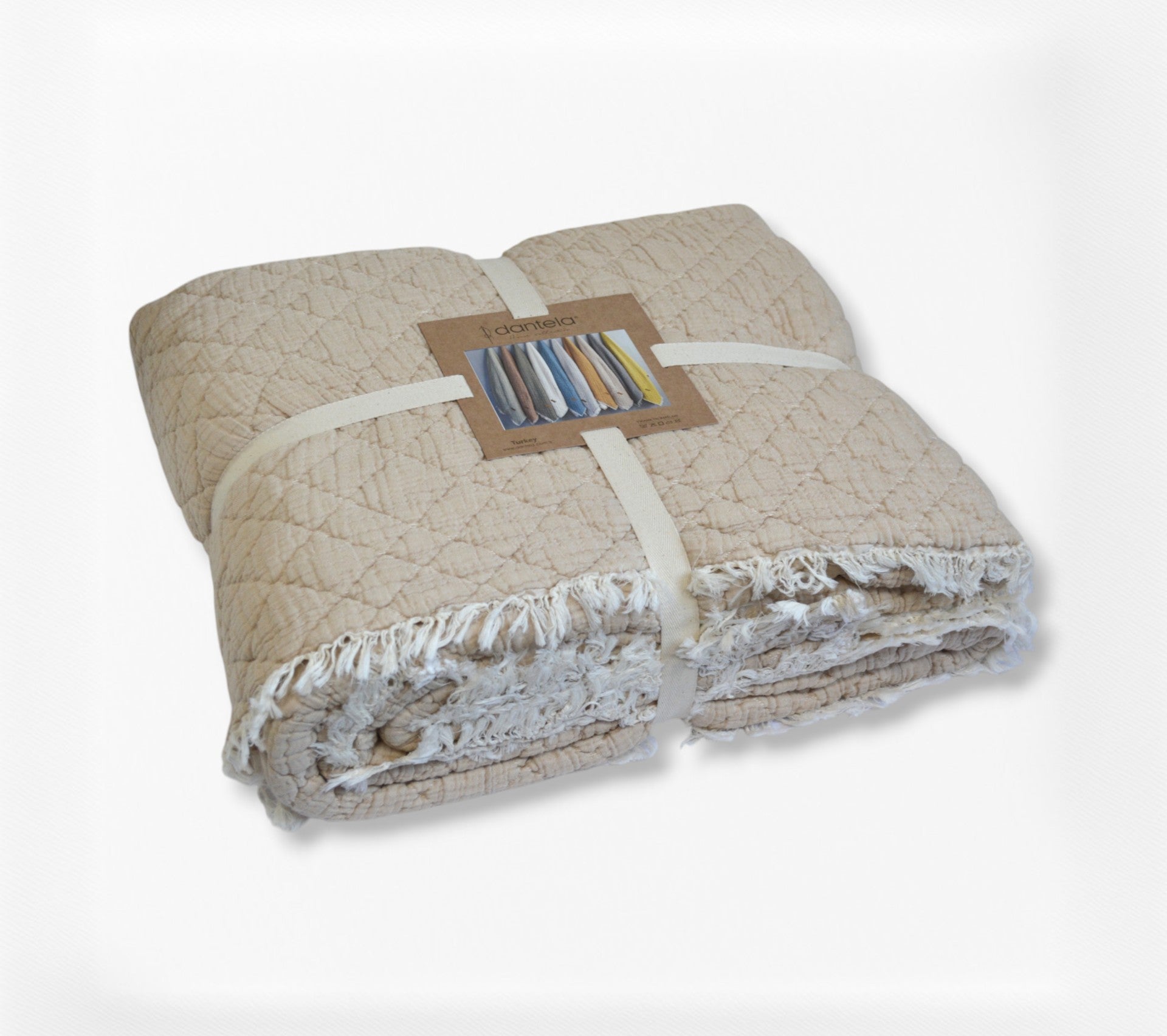 Муслінове покривало Dantela Cedric 230 х 240 см. Bej