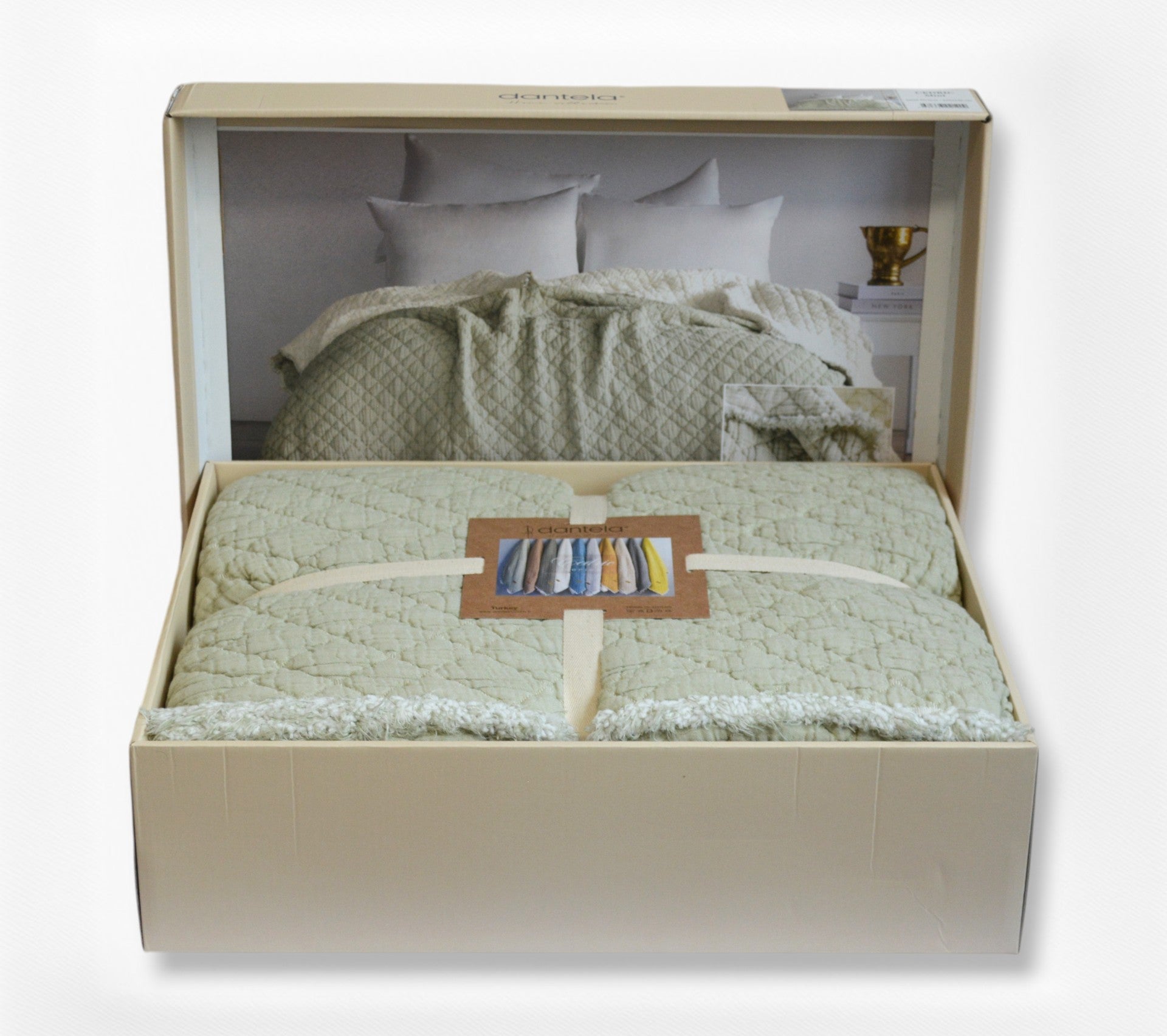 Муслінове покривало Dantela Cedric 230 х 240 см. Mint