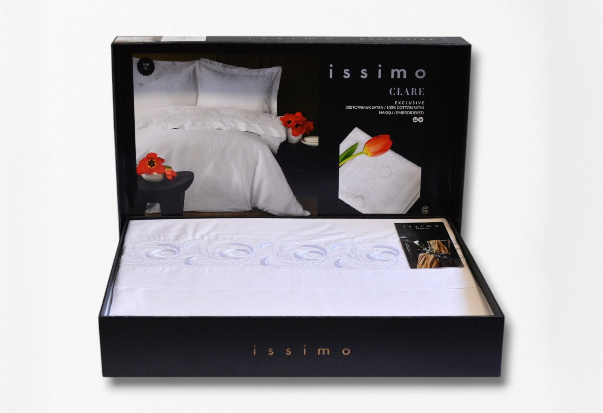 Комплект постільної білизни Issimo  Embroidered Satin 200х220 см Clare