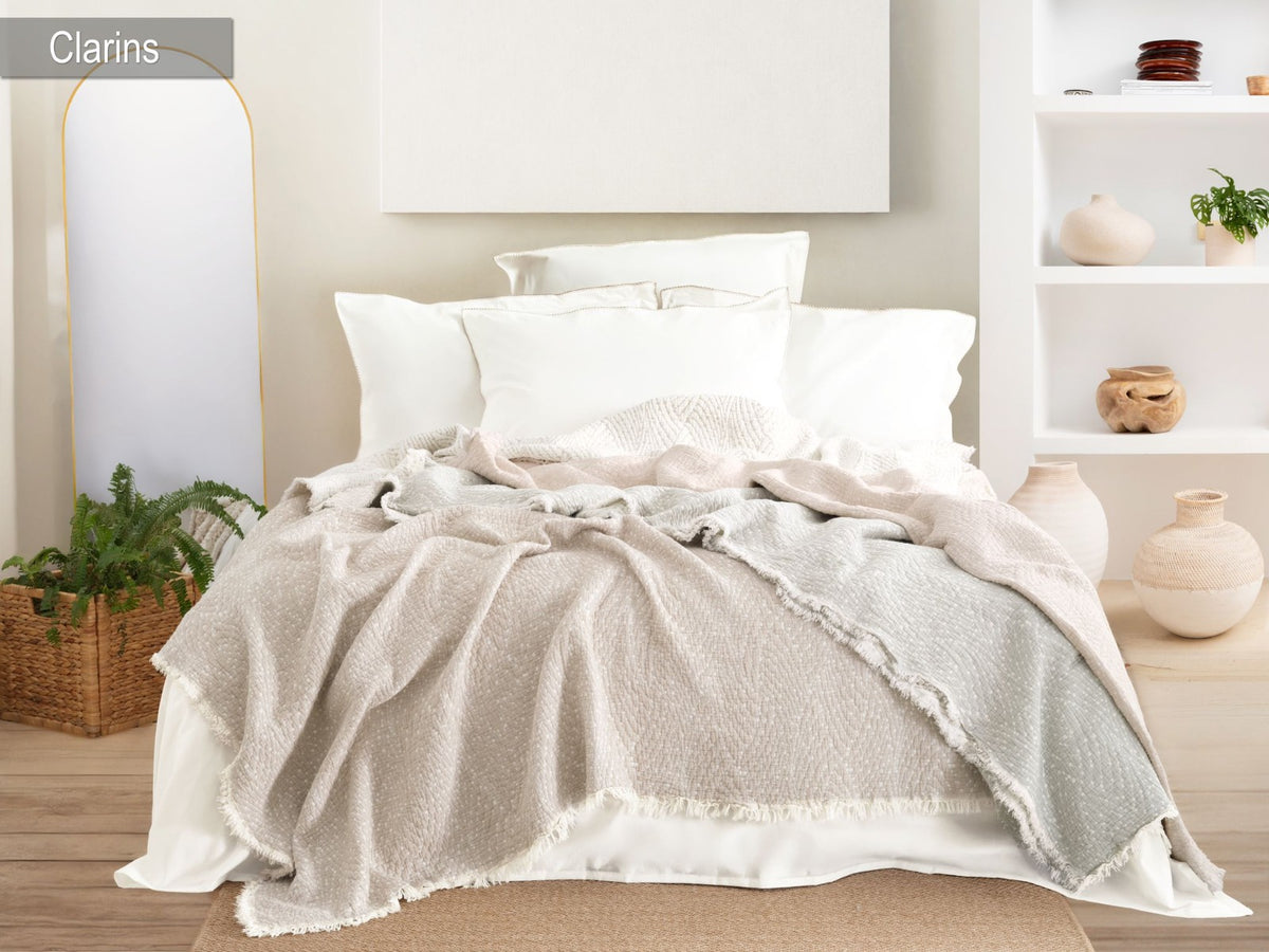 Комплект постільної білизни з покривалом  Pupilla Clarins 220 x 240 см. Bej