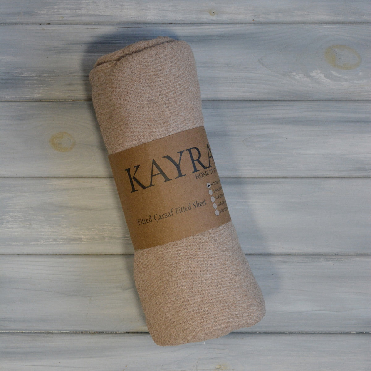 Простирадло Kayra 160 x 200 +25 см махрове на гумці - Коричневий