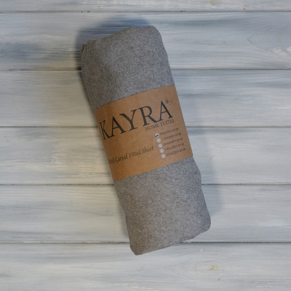 Простирадло Kayra 90 x 200 +25 см махрове на гумці - Мокко