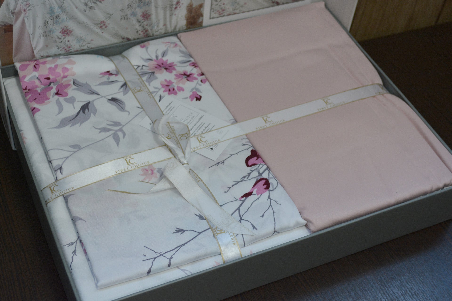 Постільна білизна First Choice Cotton Satin 160х220 Lena Powder