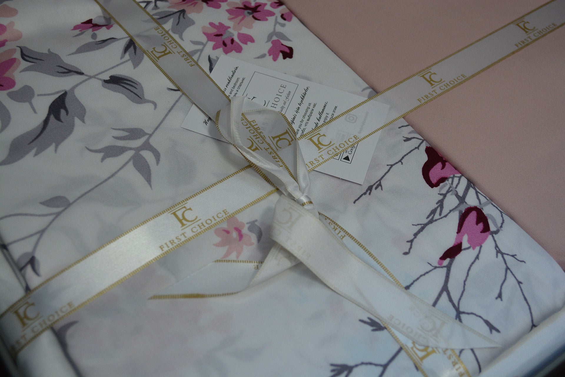 Постільна білизна First Choice Cotton Satin 160х220 Lena Powder