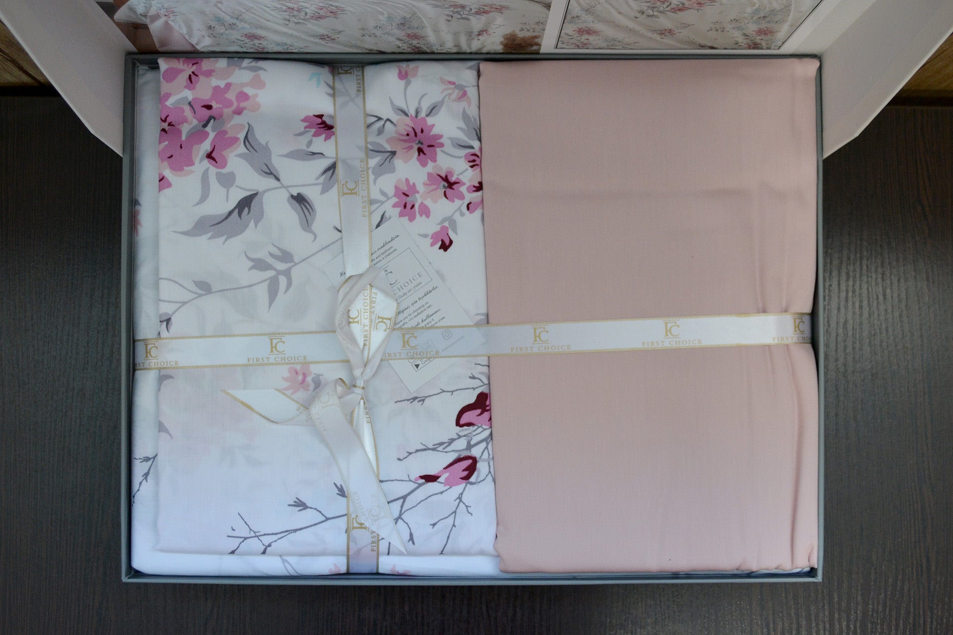 Постільна білизна First Choice Cotton Satin 160х220 Lena Powder