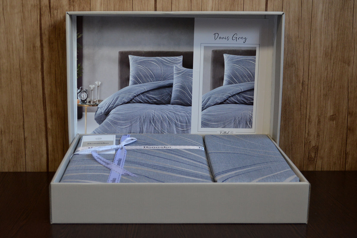 Постільна білизна First Choice Homesko Ranforse 160 х 220 см Donis Grey
