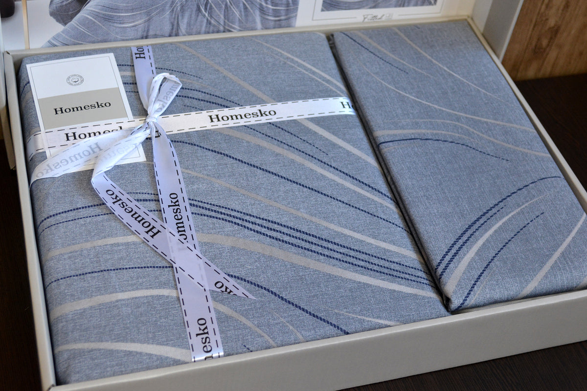 Постільна білизна First Choice Homesko Ranforse 160 х 220 см Donis Grey