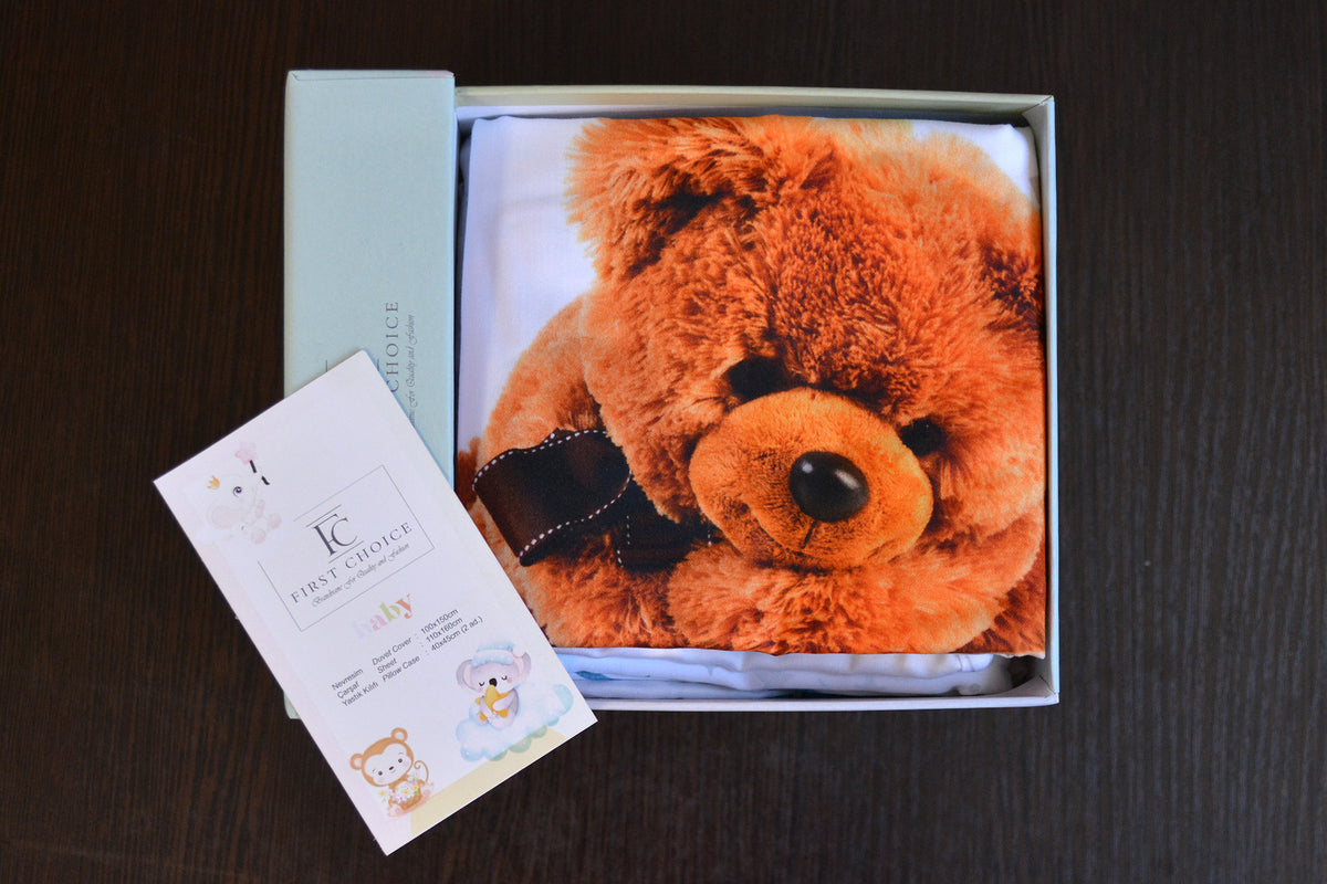 Постільна білизна для новонароджених First Choice Baby Digital Satin 100х150 см. Bear
